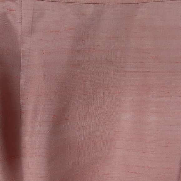 Vintage M.X.I. Peach Pink Embroidered Flower Silk Suit Sz. 10 - Picture 13 of 16